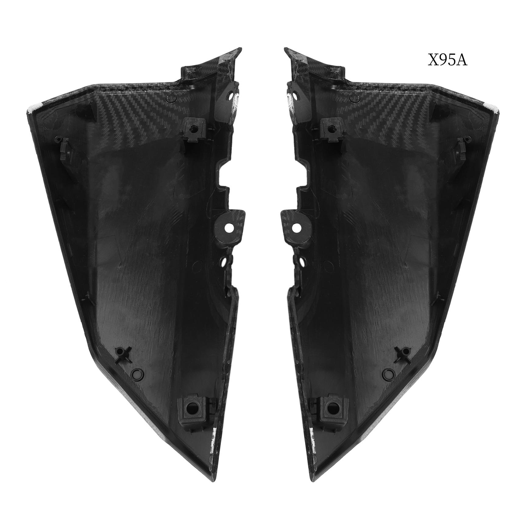 X95-For Yamaha Nmax 155 N-Max 155 2016-2019 Side Cover Trim Carbon Fiber Side Guard Protector Carbon fiber pattern