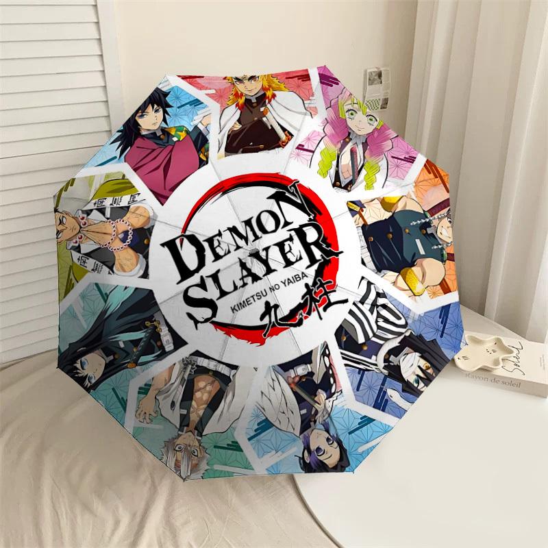 

1PC Demon Slayer Umbrella-8-Rib Reinforced, Automatic Open, Lightweight & Durable, Cute Fashion Accessory for Outdoor-P2675