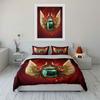 "Scarab Decor Set for Home" Soft Skin-Friendly Bedding Set Includes 1 Duvet Cover And 2 Pillowcase, Gift