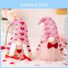 Romantic Pink Valentines Day Plush Figurines Beautiful Couple Figurines For Gift Giving