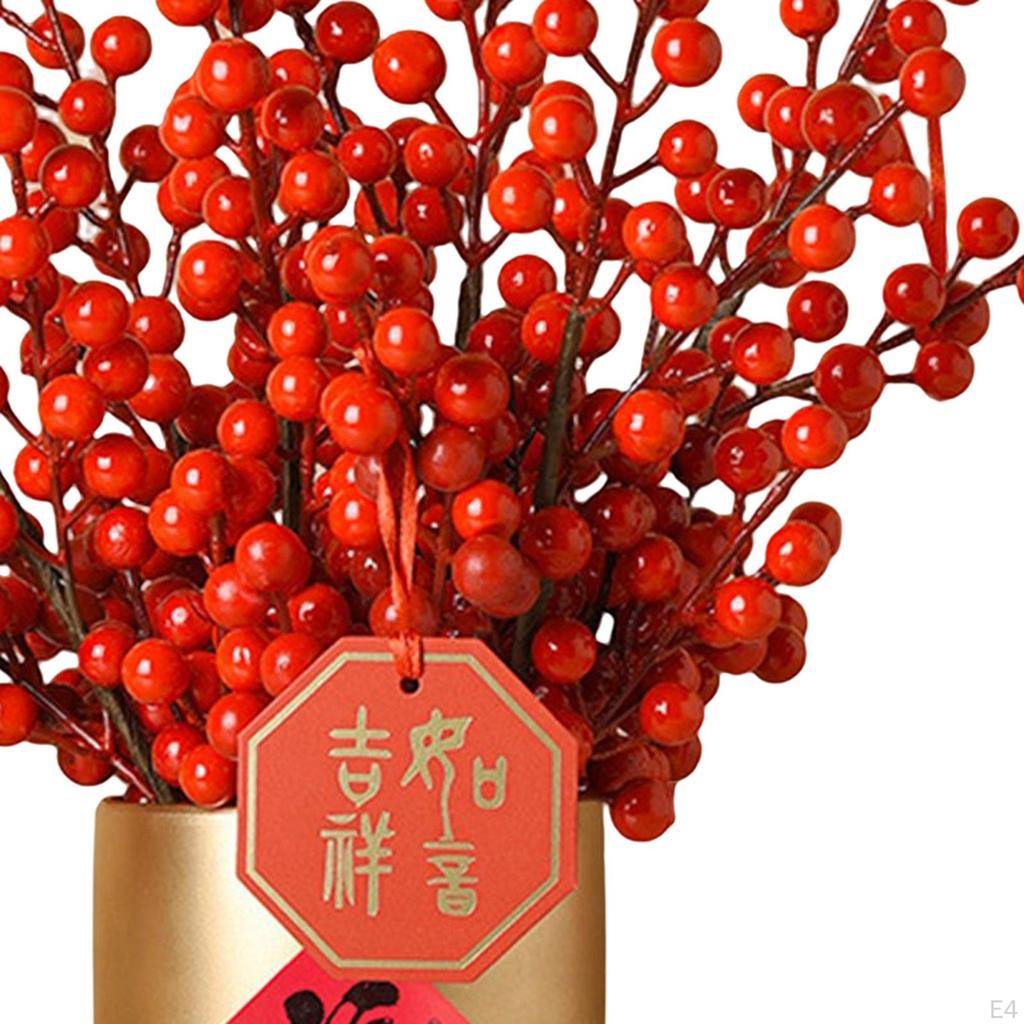 Artificial Floral Pot Chinese Collectible Party Decor Decorative Desk Ornament Decoration Year