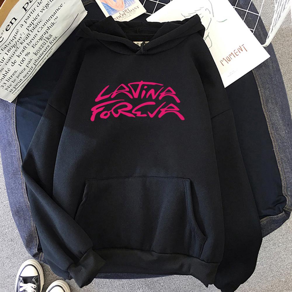 Karol G LATINA FOREVA Hoodie 2025 New Song Retro Women/men Hoodies Funny Autumn Winter Clothes Aesthetic Sweatshirt Vintage