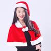 Christmas Santa Claus Party Costume Dress Up Shawl with Hat Outfit Red & White Gold Velvet 3 Type Optional for Adult Kid