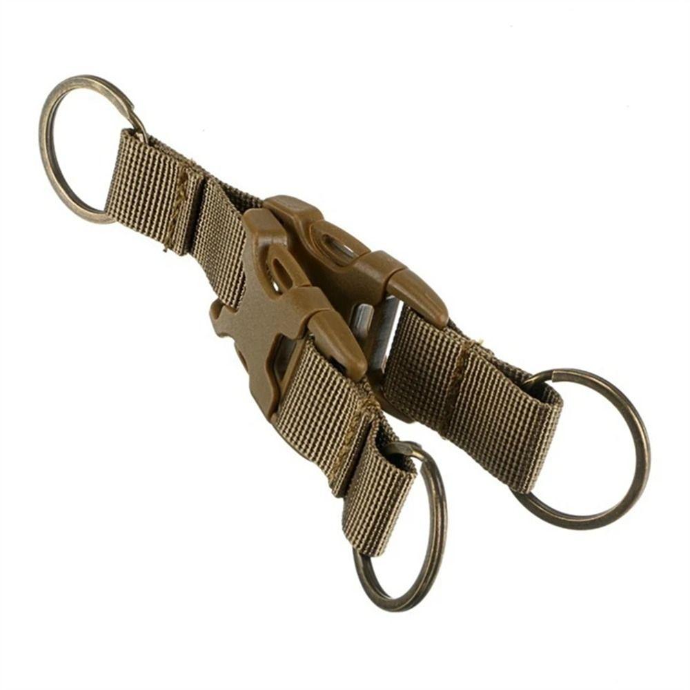 Nylon Webbing Outdoor Molle Clip Quick Release Camping Keychain Holder Durable Hiking Climbing
