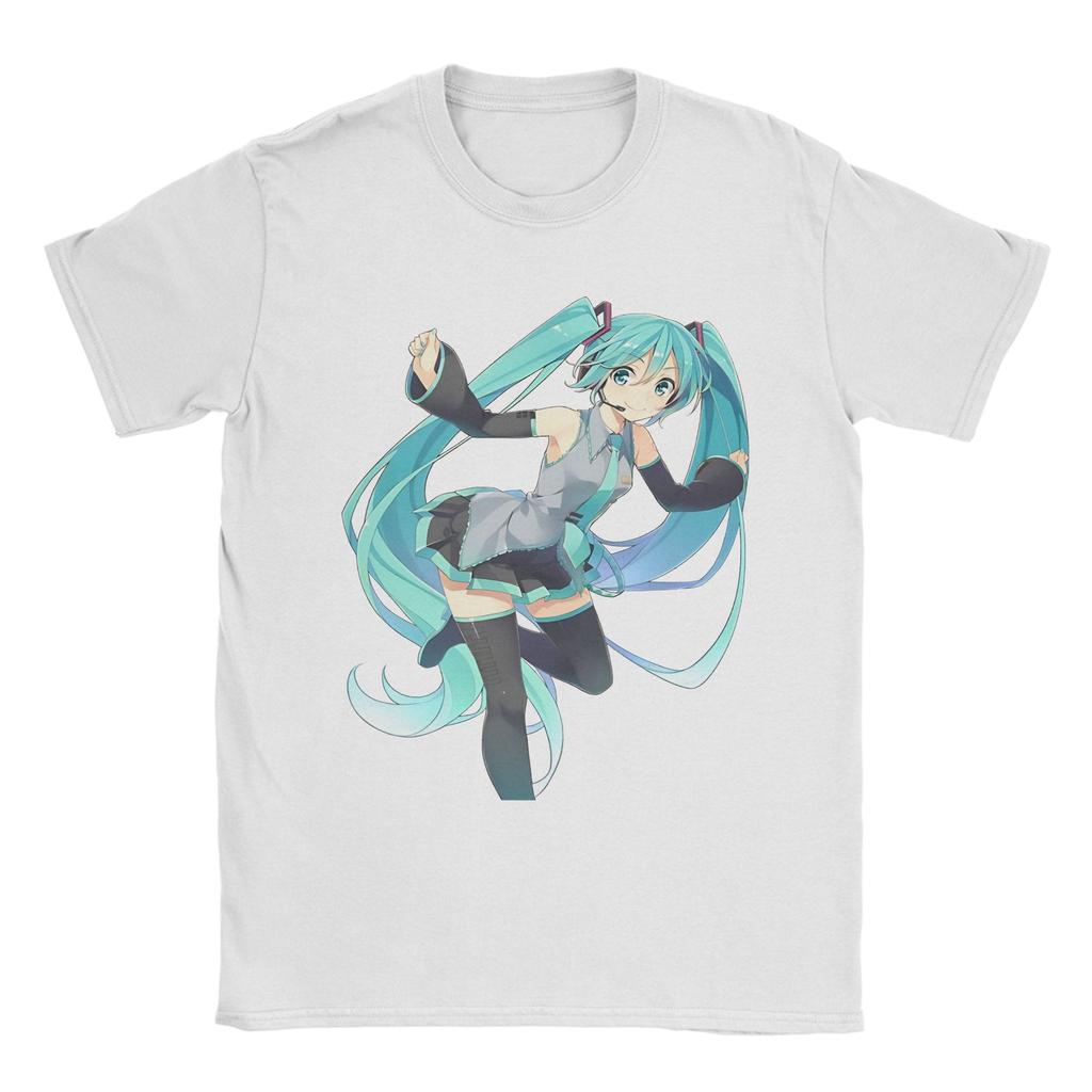 Hatsune Miku T Shirt Unisex Unisex Cotton Vintage Tshirt Round Collar Anime Tees Short Sleeve Clothes Gift Idea