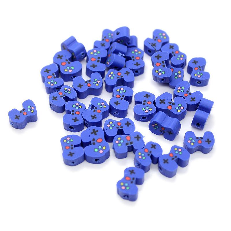 Soft Pottery Pieces Beaded Diy Mobile Phone Chain Accessories Loose Beads Smiley Face Letters Animal Fruit Mixed Soft Pottery