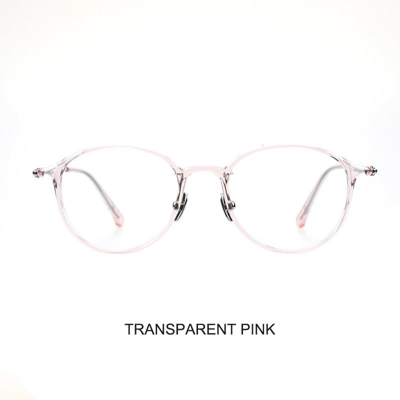 

Luxury Ultra-Lightweight TR Women s Glasses Frames Versatile Natural-Look Round Eyeglasses Flexible and Stylish Eyewear прозрачный розовый