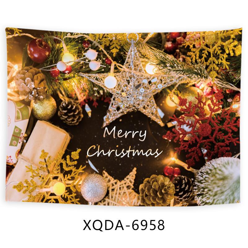 Weihnachts-Wandteppich, leuchtender Baum, Kamin-Hintergrund und Geschenk, Weihnachtsbaum-Sitzteppich, Hängetuch