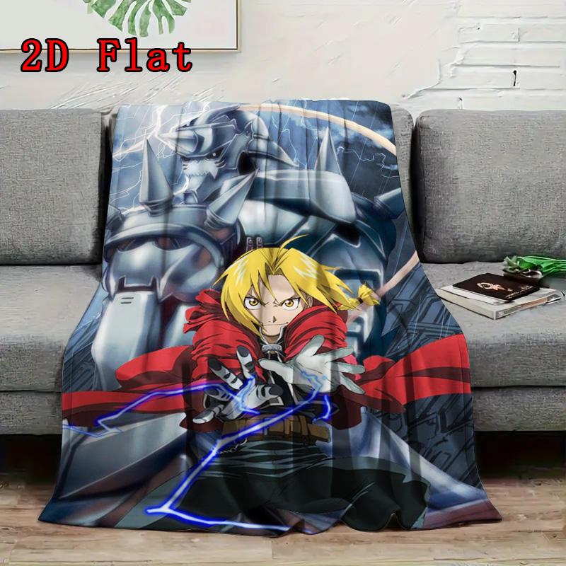 The Elric brothers Alphonse Elric 2D Flat Pattern Flannel Blanket High quality All Seasons Warmth and Comfort Perfect for Christmas Gifts.NMT0928187