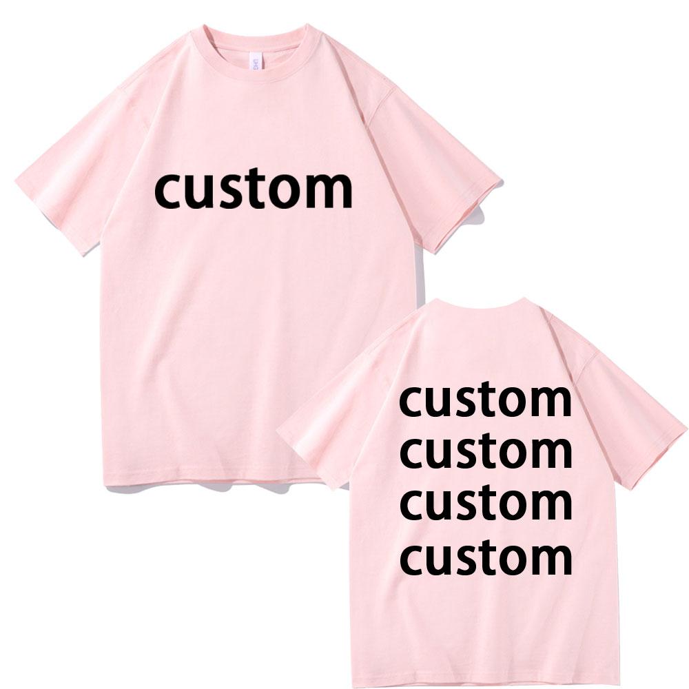 Fashion Brand Design Diy Custom Print T-shirts Men Women Hip Hop Rock Punk Vintage T Shirts Male Anime Casual Oversized Tshirt