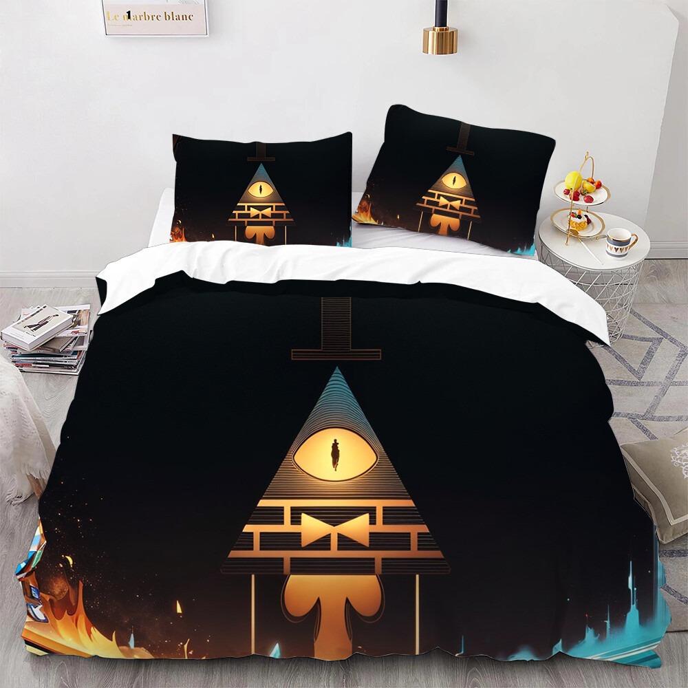 Gravity Falls Bettbezug Dipper Pines Kissenbezug Bettwäscheset Erwachsener Junge Mädchen Schlafzimmer Dekoration Kinder Einzel Doppelgröße