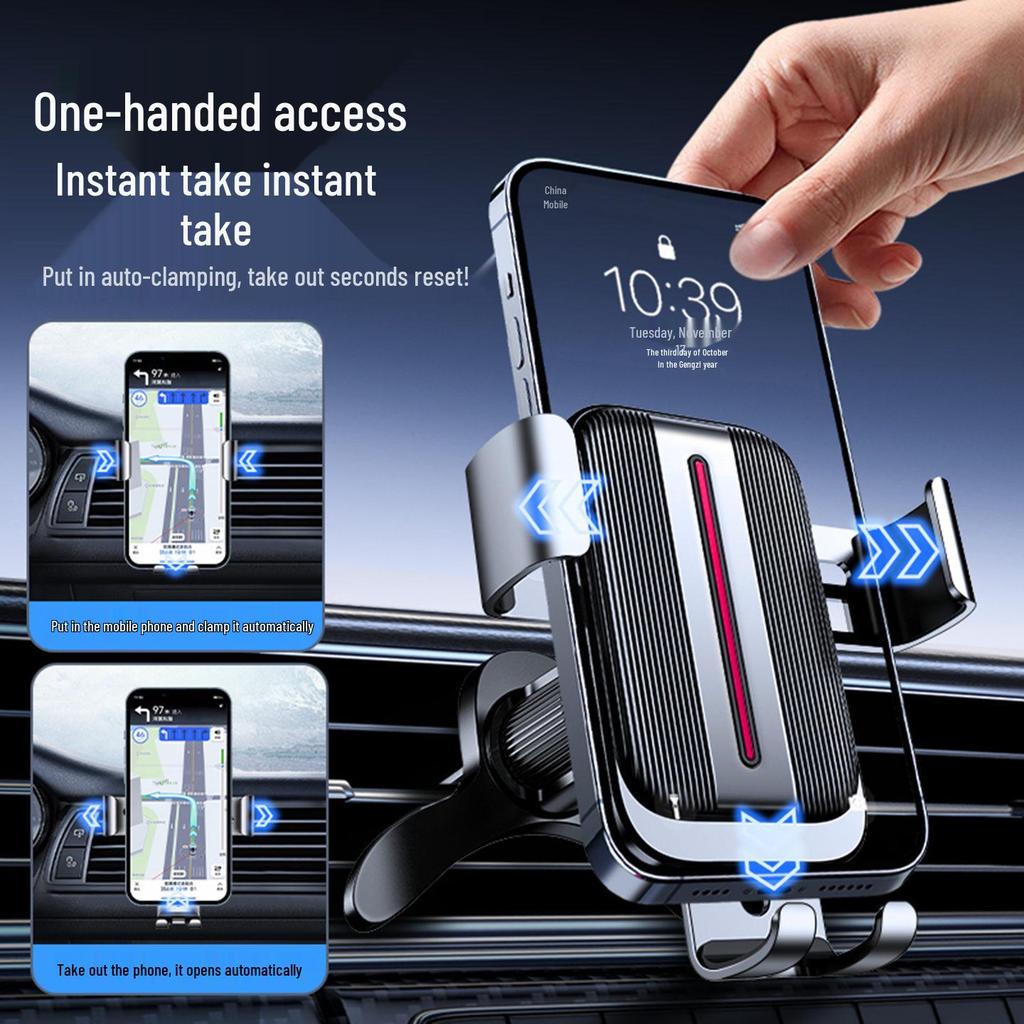 2026 Car Phone Holder Air Vent Spiral Hook Multi-functional Navigation Bracket
