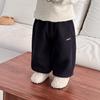 Children's clothing new winter baby clothes children's clothing winter thickened pants boys fleece sweatpants