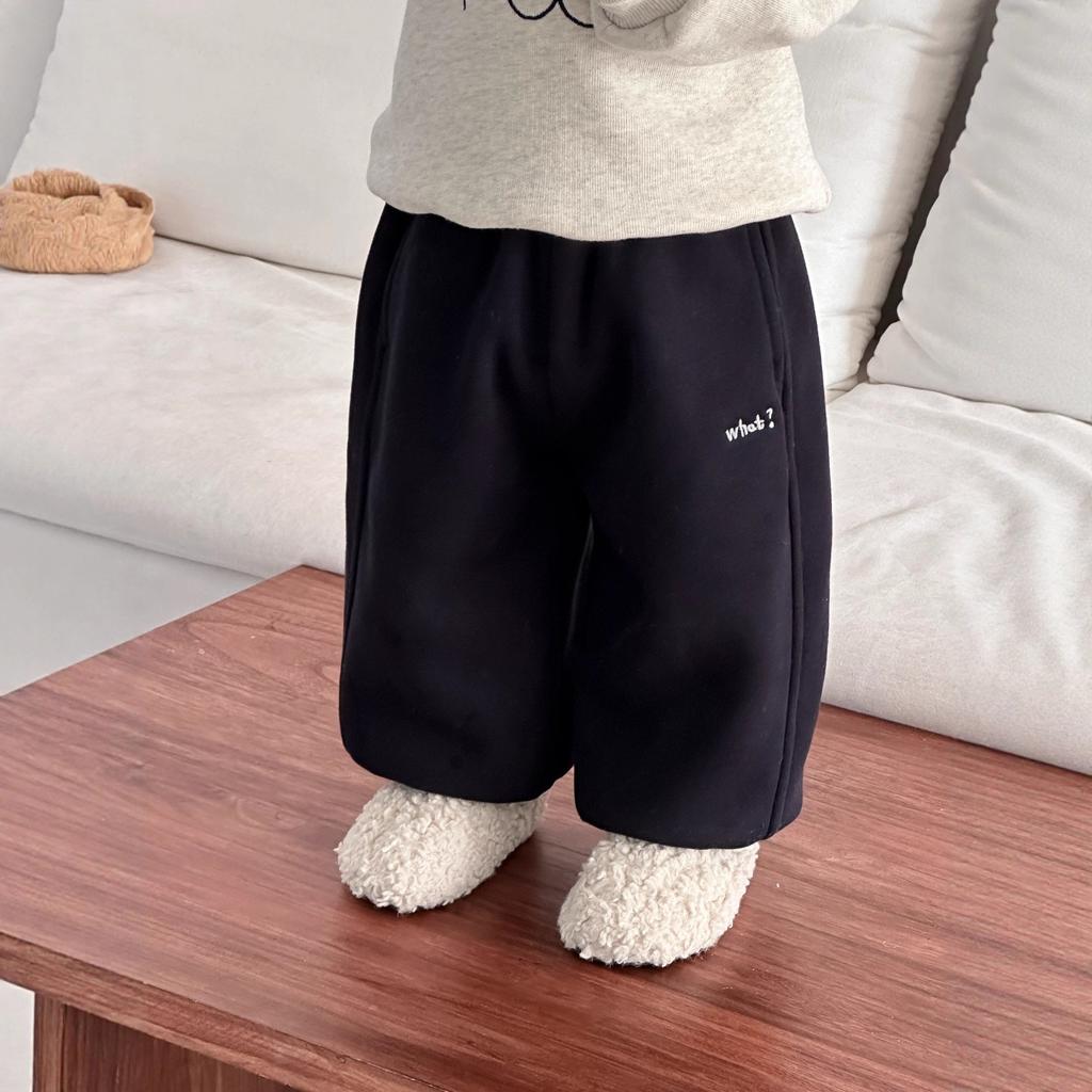 Children's clothing new winter baby clothes children's clothing winter thickened pants boys fleece sweatpants