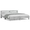 VidaXL Bed Frame with Headboard Concrete Grey 200x200 Cm 3207395