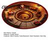 3D Optical Illusion Floor Mats Christmas Round Area Rug, Visual Trap Mat with Santa Elk Print, Unique Seasonal Gift Rugs Non-Slip Stain Resistant
