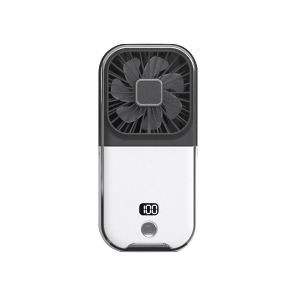 

Электрический охлаждающий настольный вентилятор с цифровым дисплеем, мини-портативный складной вентилятор, многофункциональный держатель для мобильного телефона для путешествий и бега чёрный