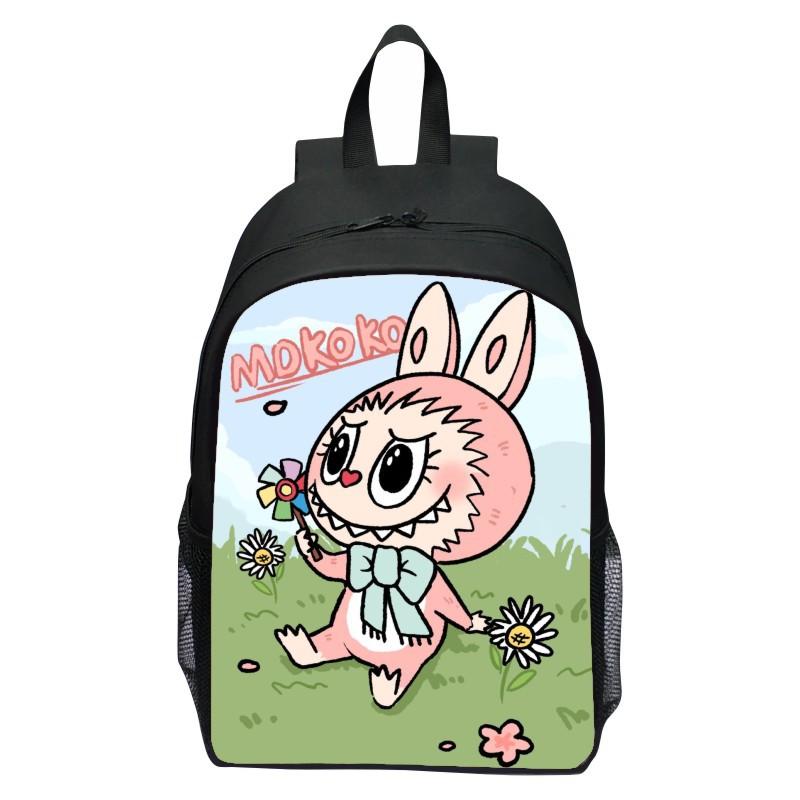Schoolbag Printed Rabbit, Elementary School Cartoon Cute Backpack 123 Grade Doll Boys and Girls
