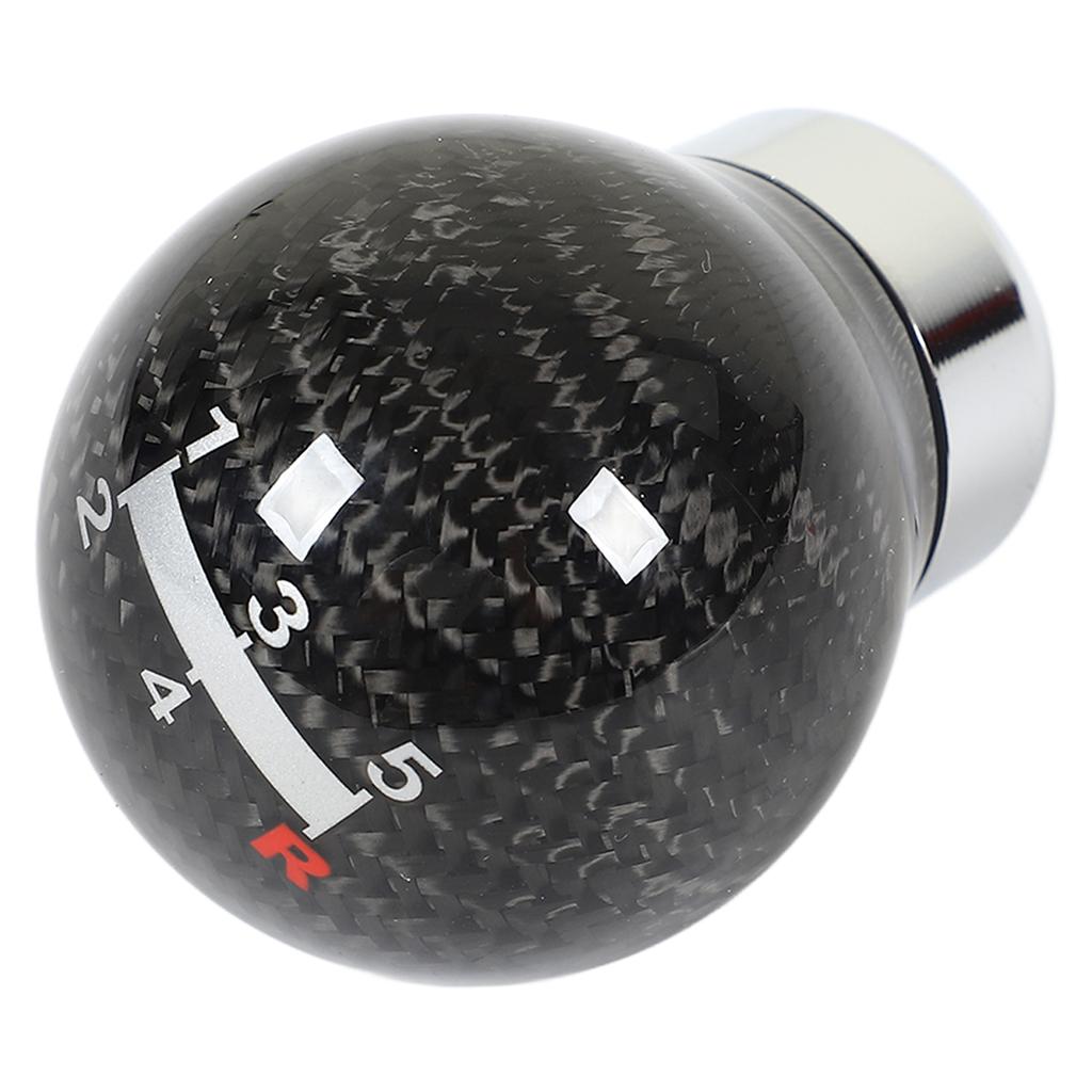 Gear Shifting Lever Knob Carbon Fiber 15mm Bottom Interface Round Ball Manual Automatic Transmission Shifter Head Knob