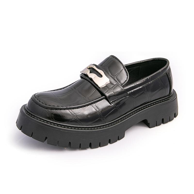 Fashion Loafer Thick Bottom Men's Retro and  Design Styles 38-46 Adult Casual Business Leather Shoes Fashion Black Brown Hot