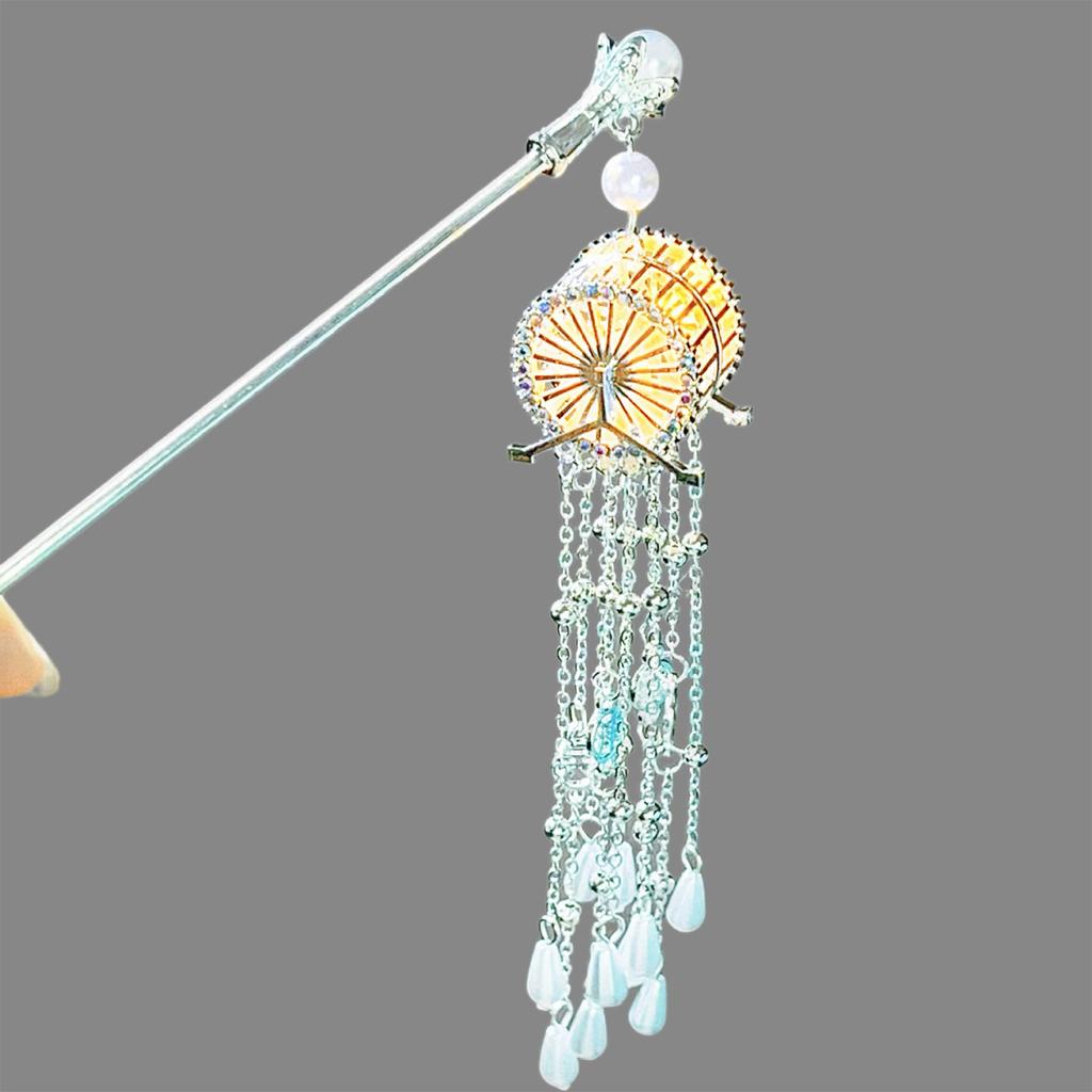 Luminous Hairpin For Women Creative Windmill Tassel Hair Stick Neo Chinese Style Jewelry Hair Accessories Hanfu Dress Hairpins