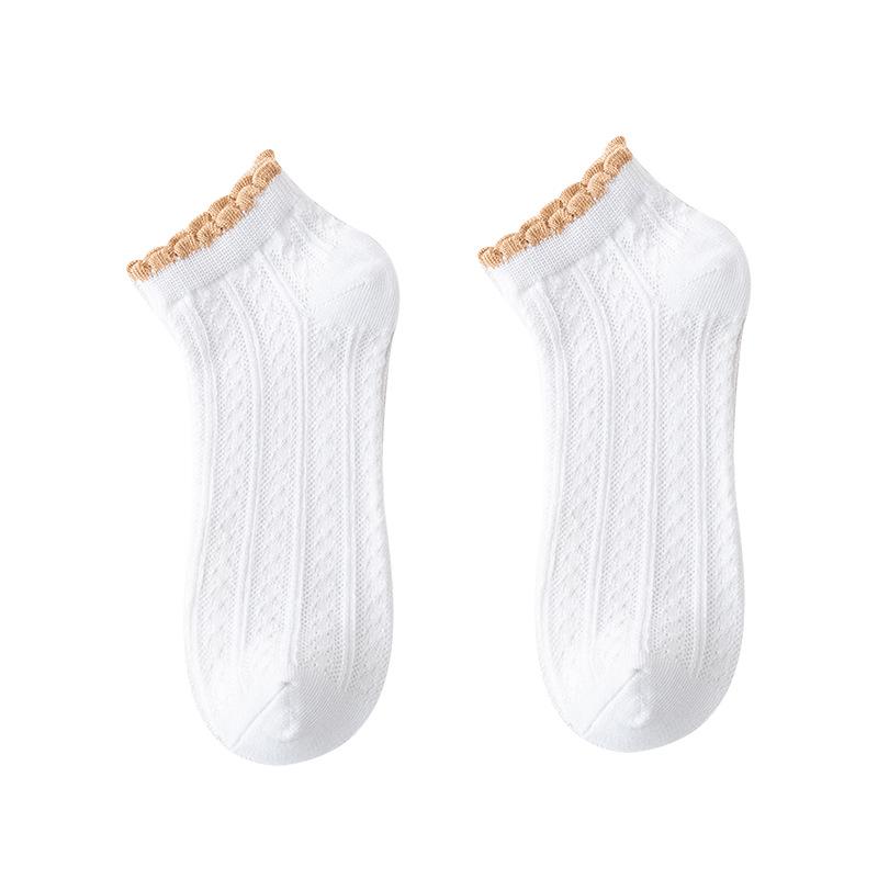 Women's Thin Lace-Trim Sock, Single Shoe Style for Spring/Summer/Autumn - Cute Japanese Lolita Design