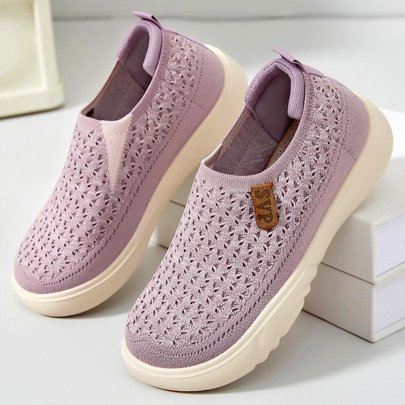 Shoes Women's Versatile Summer New Fly-woven Breathable Non-smelly Feet Casual Shoes Soft-soled Sports Shoes Mesh Breathable Women's Shoes