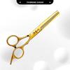 Gold Cap Stainless Steel Hair Cutting & Thinning Scissors for Professional Stylists