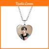 Gorgeous Bts Heart Shaped Necklace Featuring Park Jimin And Gold Plated Design