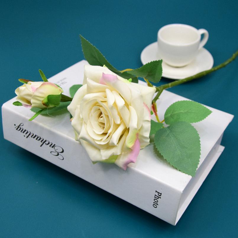 Artificial Flowers Big Silk Roses Beautiful Branch Vases for Home Wedding Decoration Valentine's Day Fake Plants Festival Decor