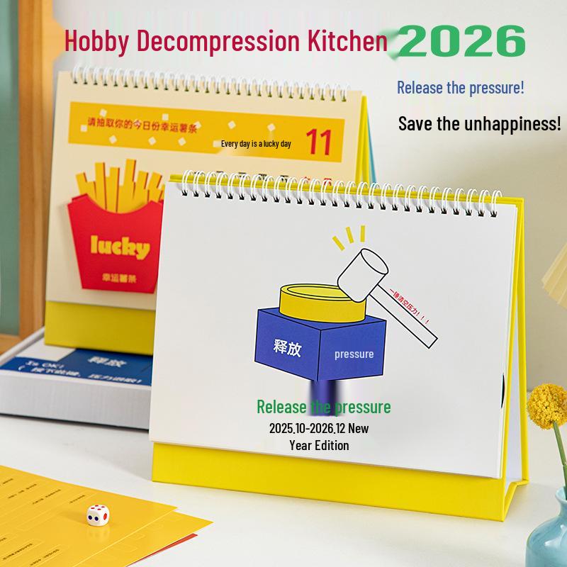 

Creative Desk Calendar & Self-Discipline Notebook for Office or School