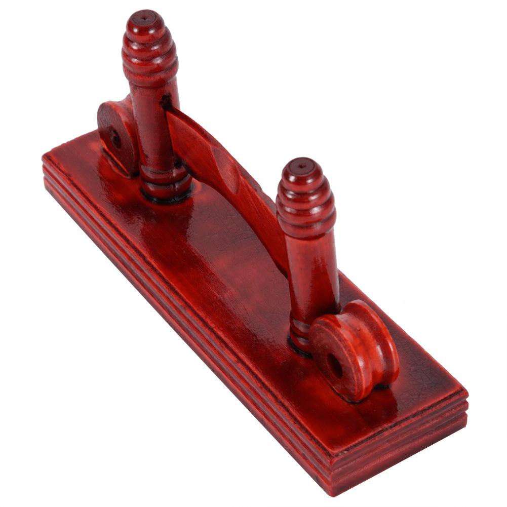 Chinese Fan Decorative Stand Handy Fan Display Holder Bamboo Folding Fan Stand(Dull-Red)