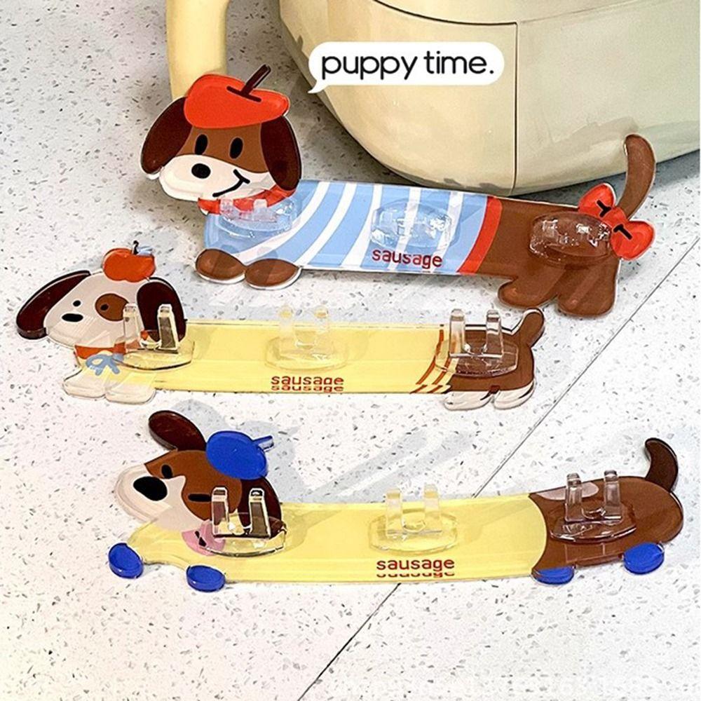 Wall Mounted Dachshund Toothbrush Holder Waterproof Plug Storage Rack  Travel