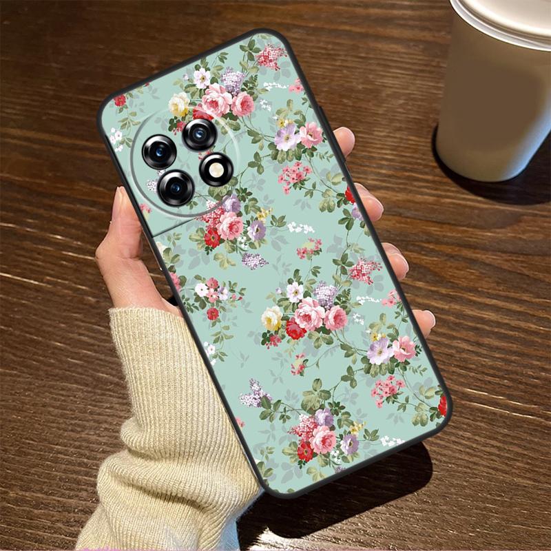 Floral Chic Roses Tulips Garden Case For OnePlus 15R 13R 12R 10R 8T 10T 13T 15 13 12 11 9 10 Pro Nord CE 5 4 3 2 Lite N20 N30