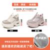 European station platform dad shoes women's 2025 autumn new fashion polished breathable mesh heightening sports and leisure shoes