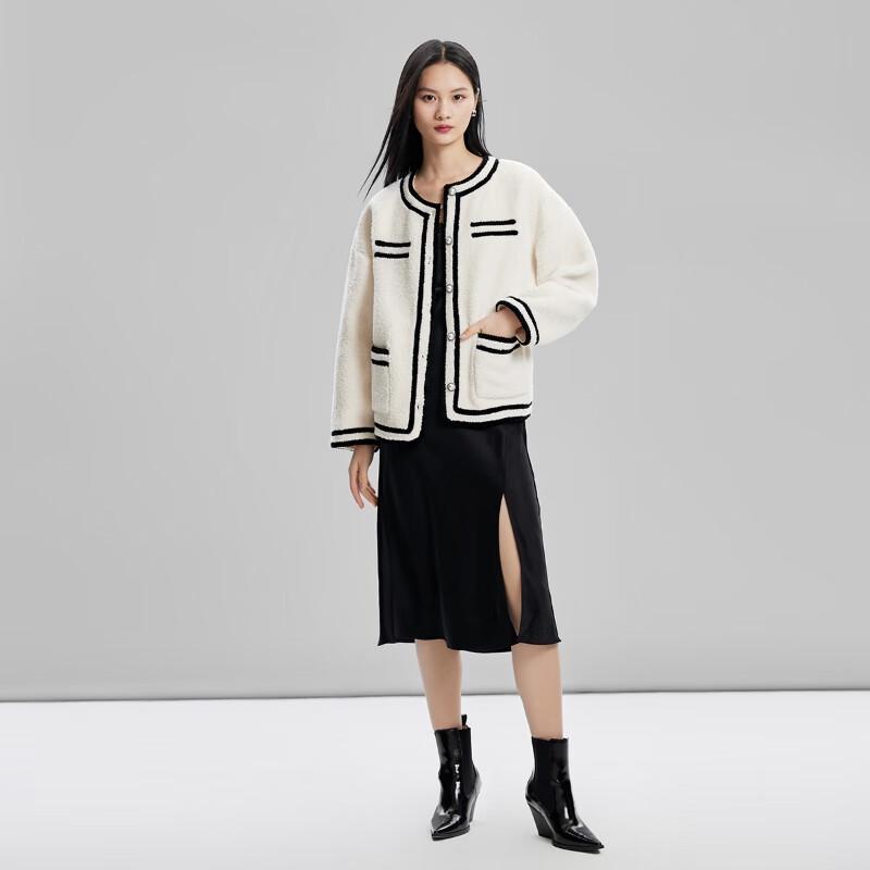 

VEROMODA Women s Plush Round Neck Long Sleeve Jacket L