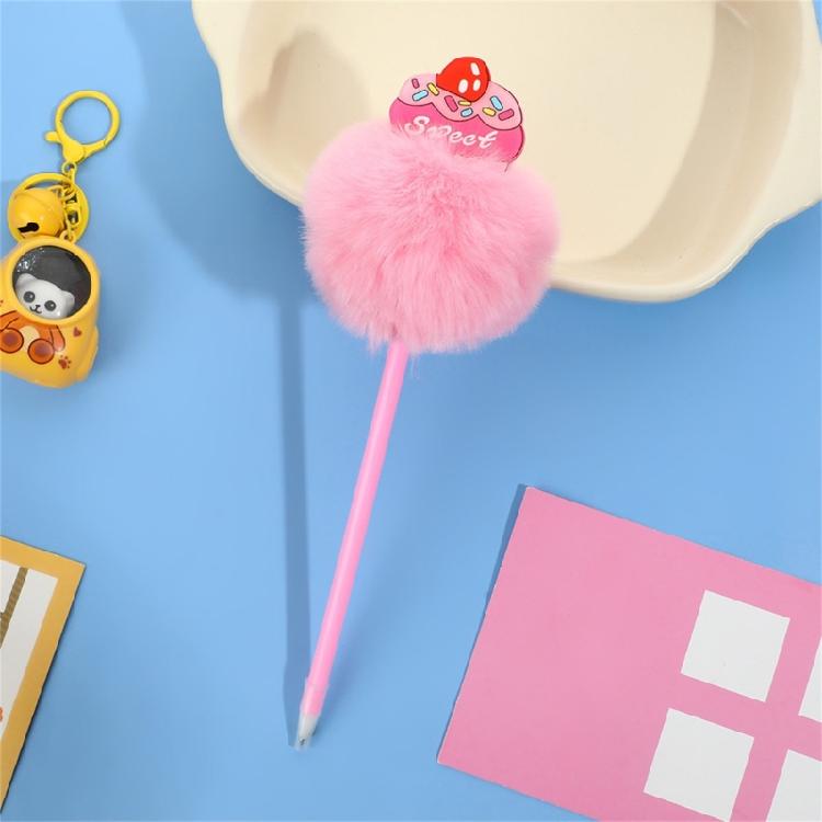 6 Stück Plüsch-Haarball-Gelkugelschreiber Kreativer Neutraler Stift 1,0 mm Dekorativer Stift Glatter Tagebuchstift Schulbürobedarf
