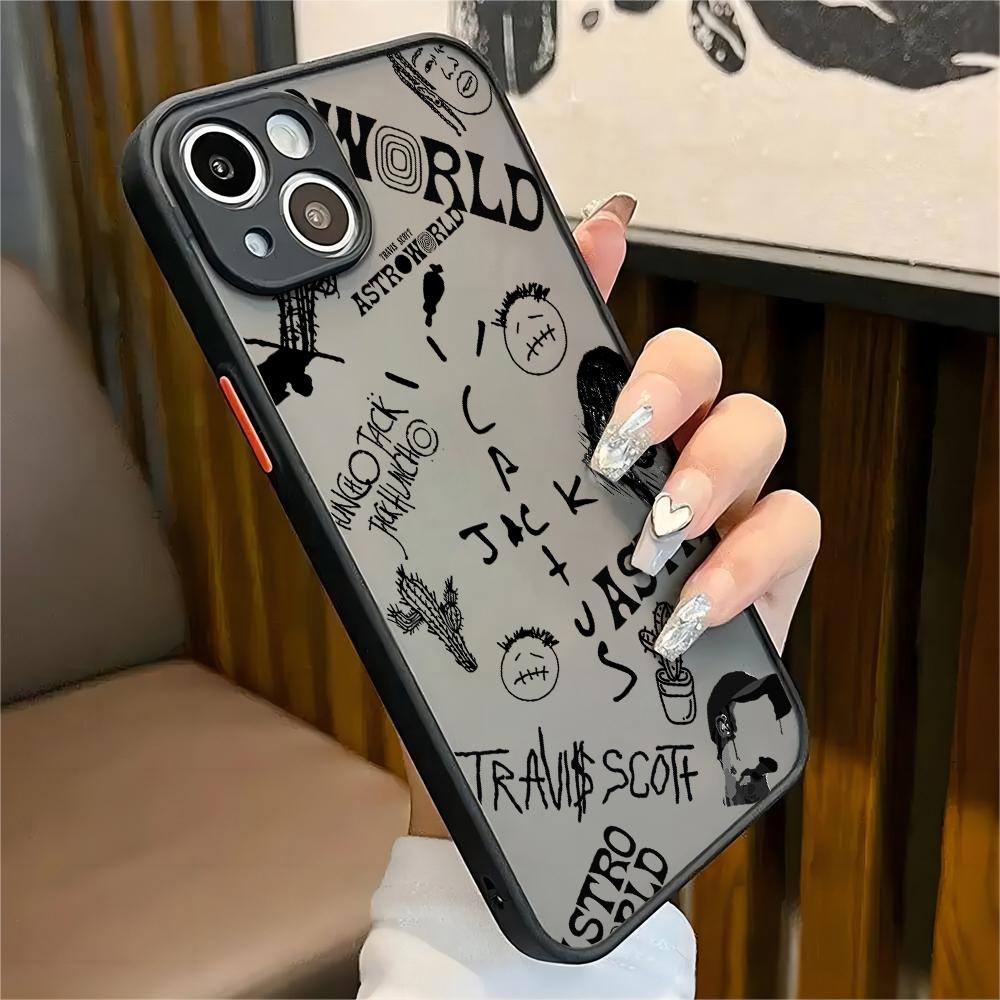 

Роскошный чехол для телефона Travis Scott Cactus Jack для iPhone 16e 16 15 14 13 12 11 Mini Pro Max XR XSMax 7 8 6 6s Plus Матовый Прозрачный Задник iPhone X(XS)