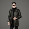 Winter High-end Men's Velvet Thickened Jacket Middle-aged and Elderly Dad Genuine Leather Short Loose Sheepskin Jacket