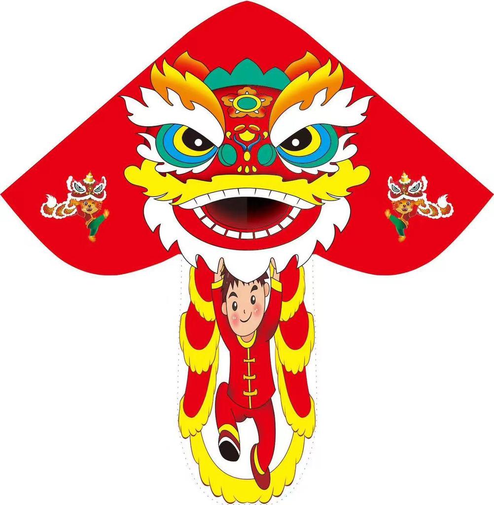 Traditional Weifang Delta-Winged Dragon Kite - Easy to Fly, Long-Tail Cartoon Toy for Children