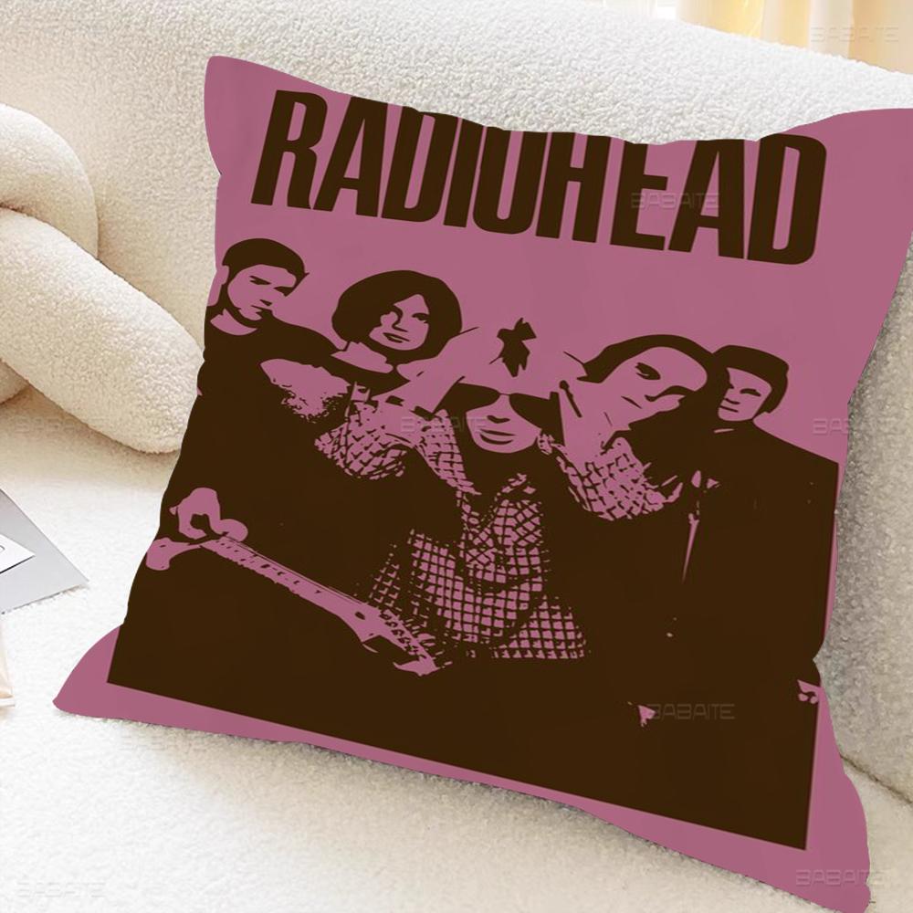 R-Rock Band Radio-head Music Pillow Cushion Cover Pillowcase Living Room Sofa Home Decor Customized
