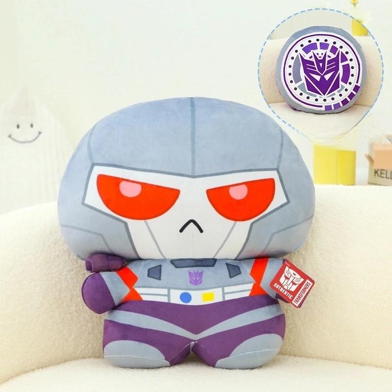 Transformers Plush Toy Flip Transform Throw Pillow Bumblebee Megatron Decor Gift