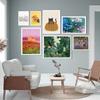Funny Sunflower Waterlily With Cats Poster Print Yayoi Catsama's Pumpkin Canvas Painting Wall Art Picture For Nursery Home Decor No Frame