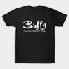 Men Black Print T-shirt Buffy - The Vampire Slayer No-Cut Transfer Paper Print Cotton Tshirt