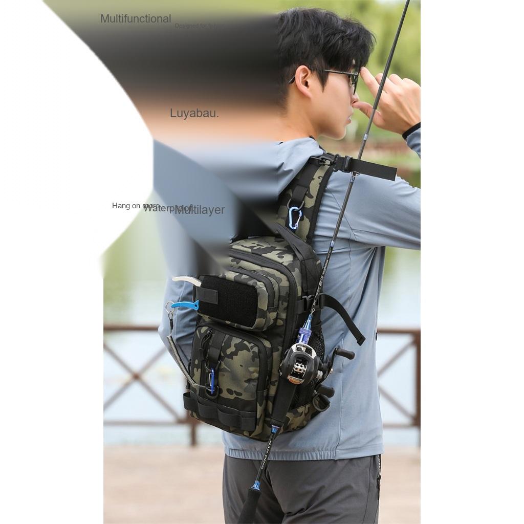 Crossbody Bag Unisex Oxford Multi Pocket Fishing Outdoor