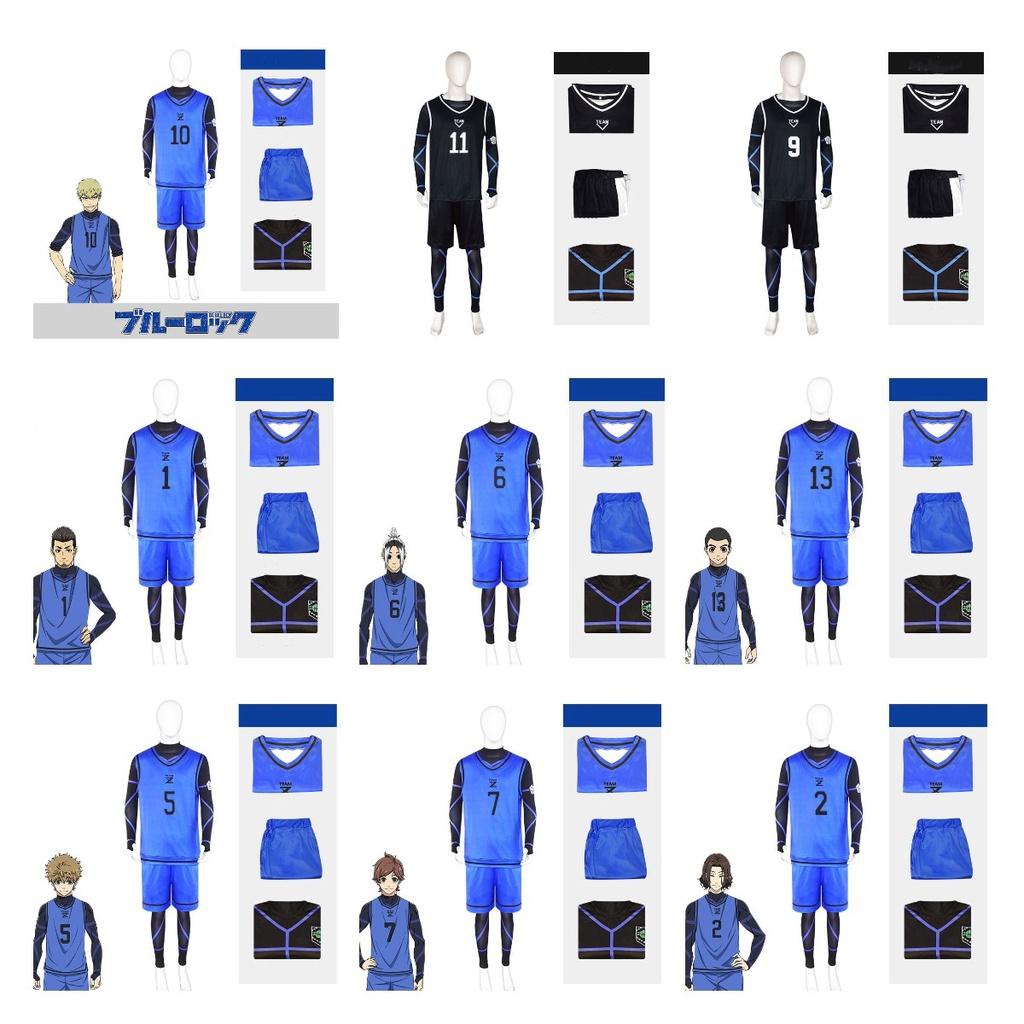 Blue Lock Cosplay Isagi Yoichi Rensuke No.1 Jersey Set For Anime Fans