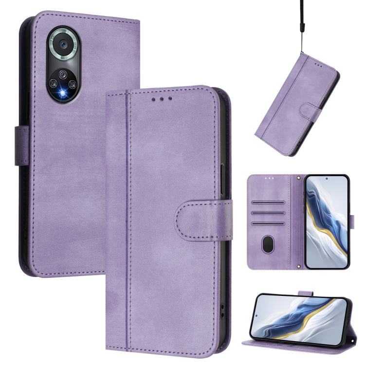 Linien-Spleißschnalle Retro Leder Handyhülle