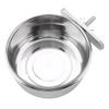 Stainless Steel Food Water Feeding Bowl Parrot Parakeet Feeder Bird Cage Accessory
