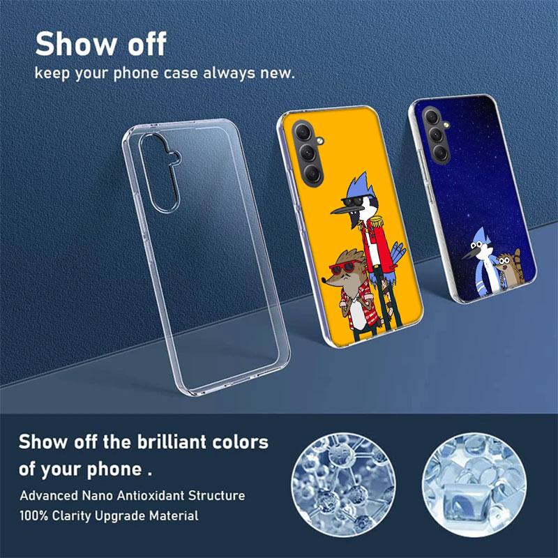 Cartoon Regulars Cute Show Phone Case for Samsung A55 A35 A25 A15 A07 A05S A16 A17 A26 A36 A37 A56 A57 Galaxy Note 20 10 A50S A7