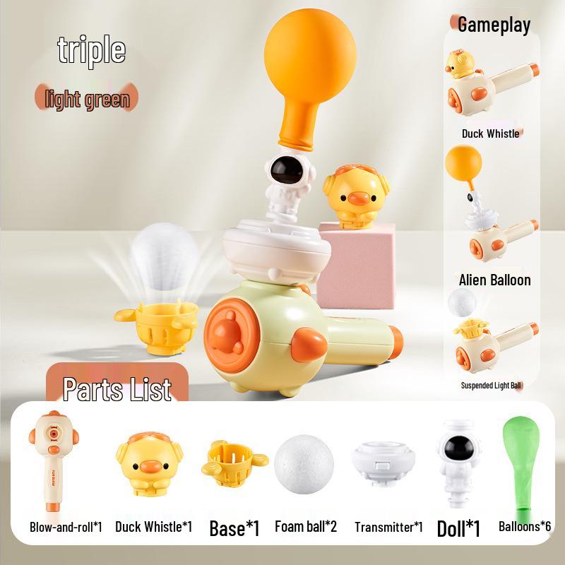 Blow-and-Lift Ball Toy for Toddlers: Lung Capacity and Oral Muscle Training (Ages 0-3)